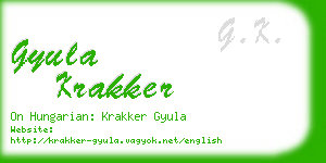 gyula krakker business card